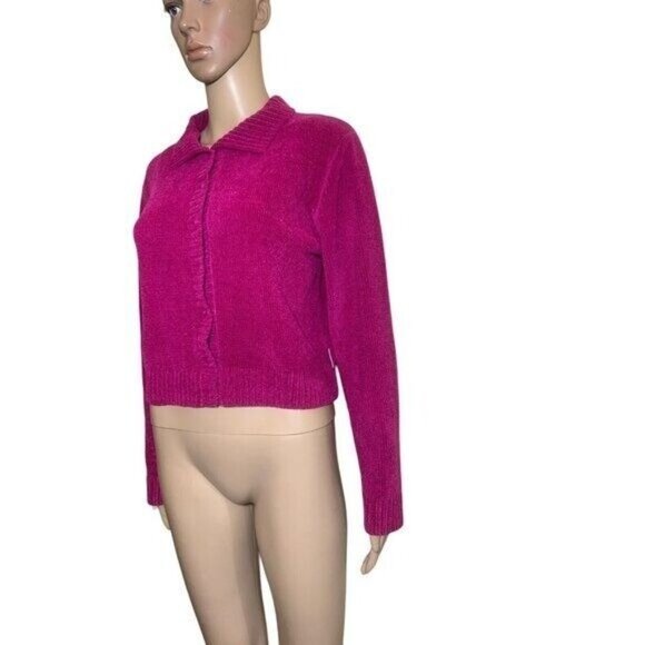 UNIF Cardigan Sweater Crop Top Button Up Long Sleeve Women's Sz S. #36 - Picture 4 of 12